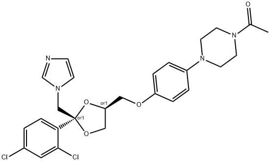 cis-1-Acetyl-4-(4-((2-(2,4-dichlorophenyl)-2-(1H-imidazol-1-ylmethyl)-1,3-dioxolan-4-yl)methoxy)phenyl)piperazine(65277-42-1)